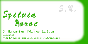 szilvia moroc business card